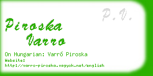 piroska varro business card
